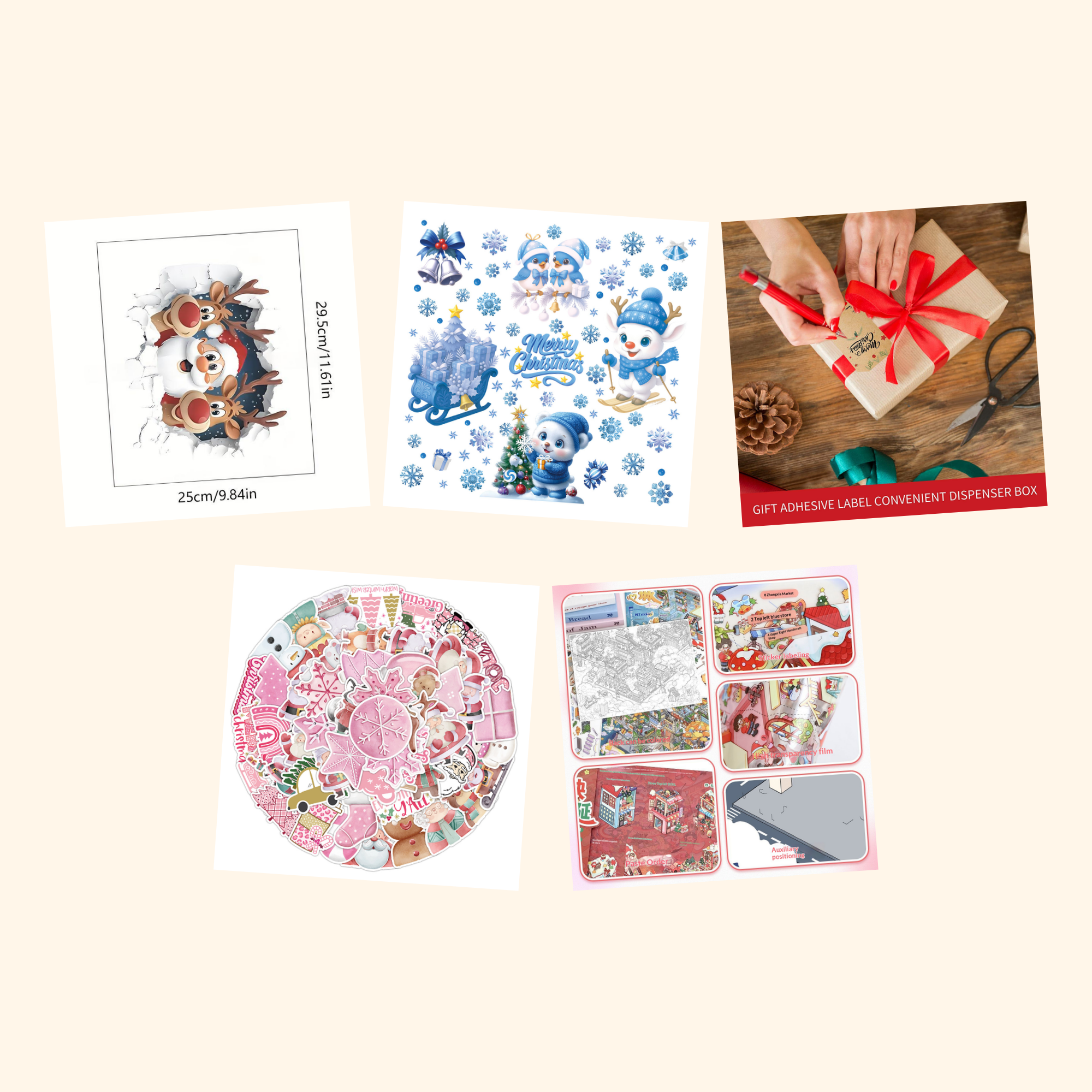 Christmas Cheer Sticker Pack — all stickers included in the pack