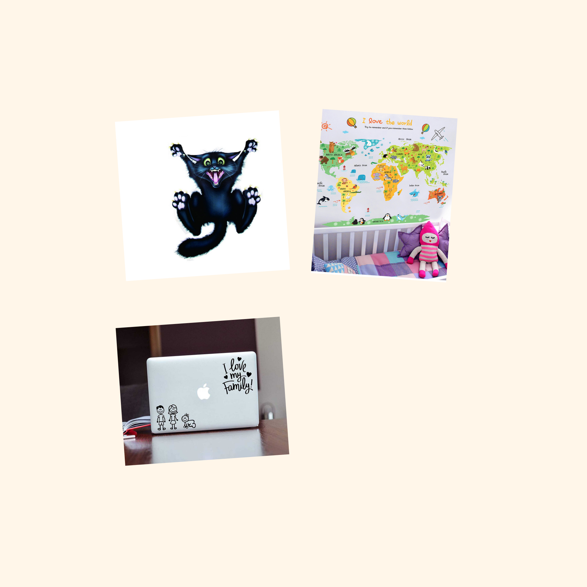 Window Decals Mini Sticker Pack (3-Pack) — all stickers included