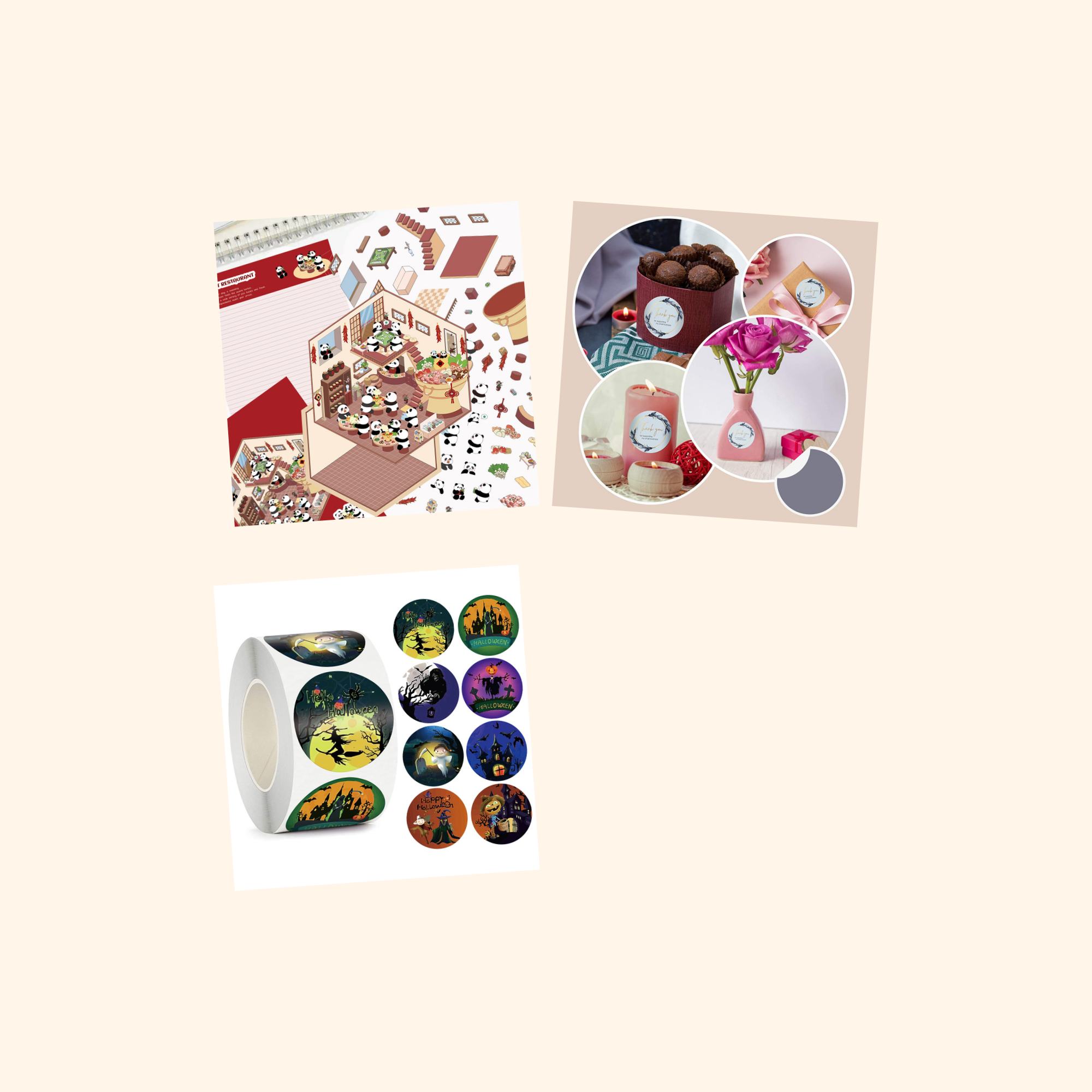 Kawaii & Cute Mini Sticker Pack (3-Pack) — all stickers included