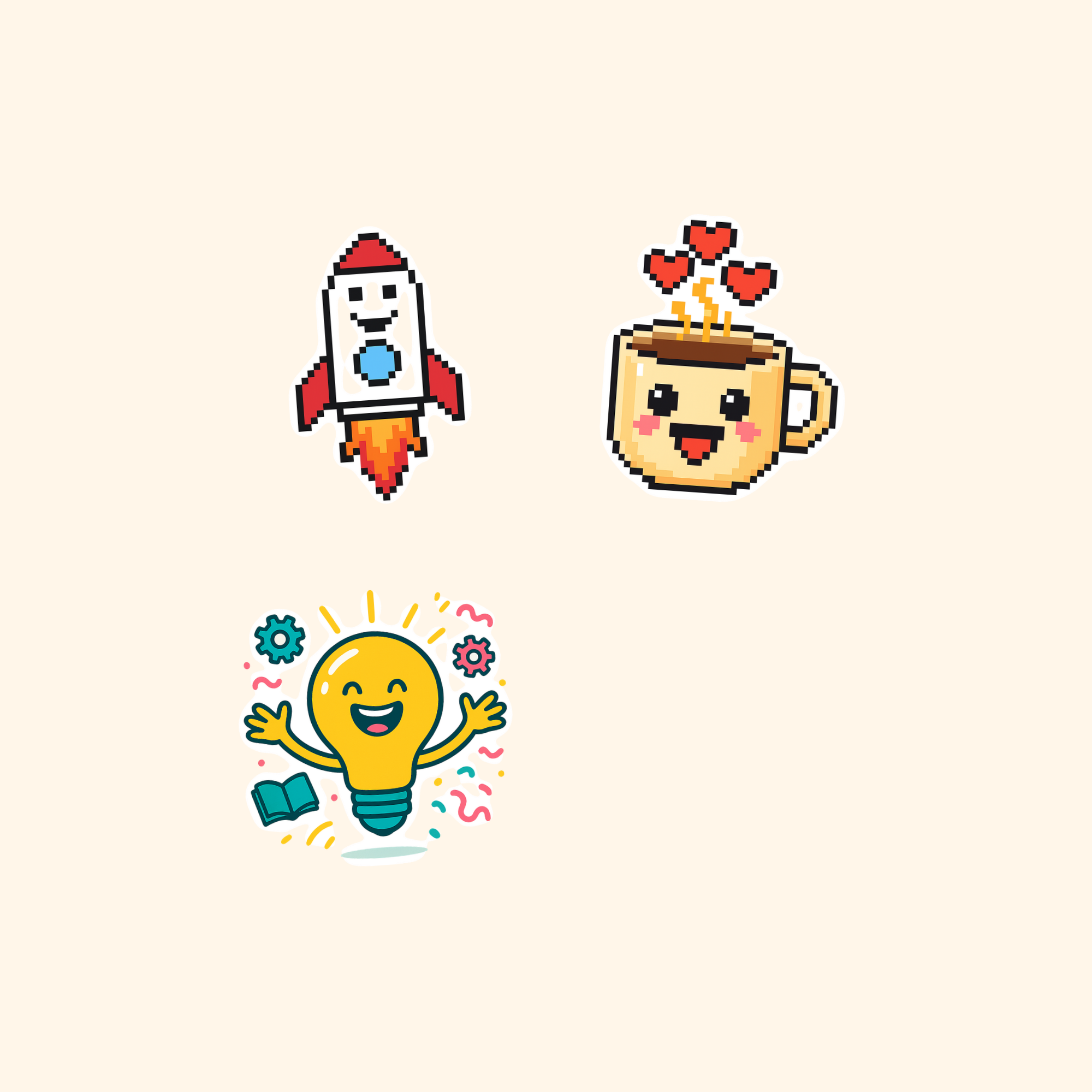Motivational Quotes Mini Sticker Pack (3-Pack) — all stickers included