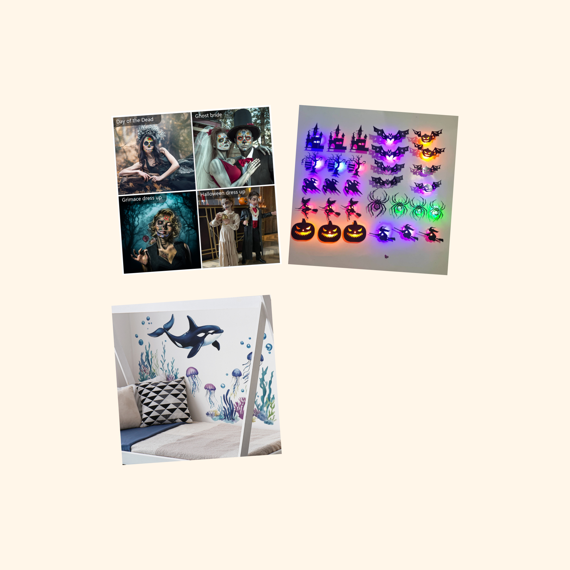 Wall Decals & Decor Mini Sticker Pack (3-Pack) — all stickers included