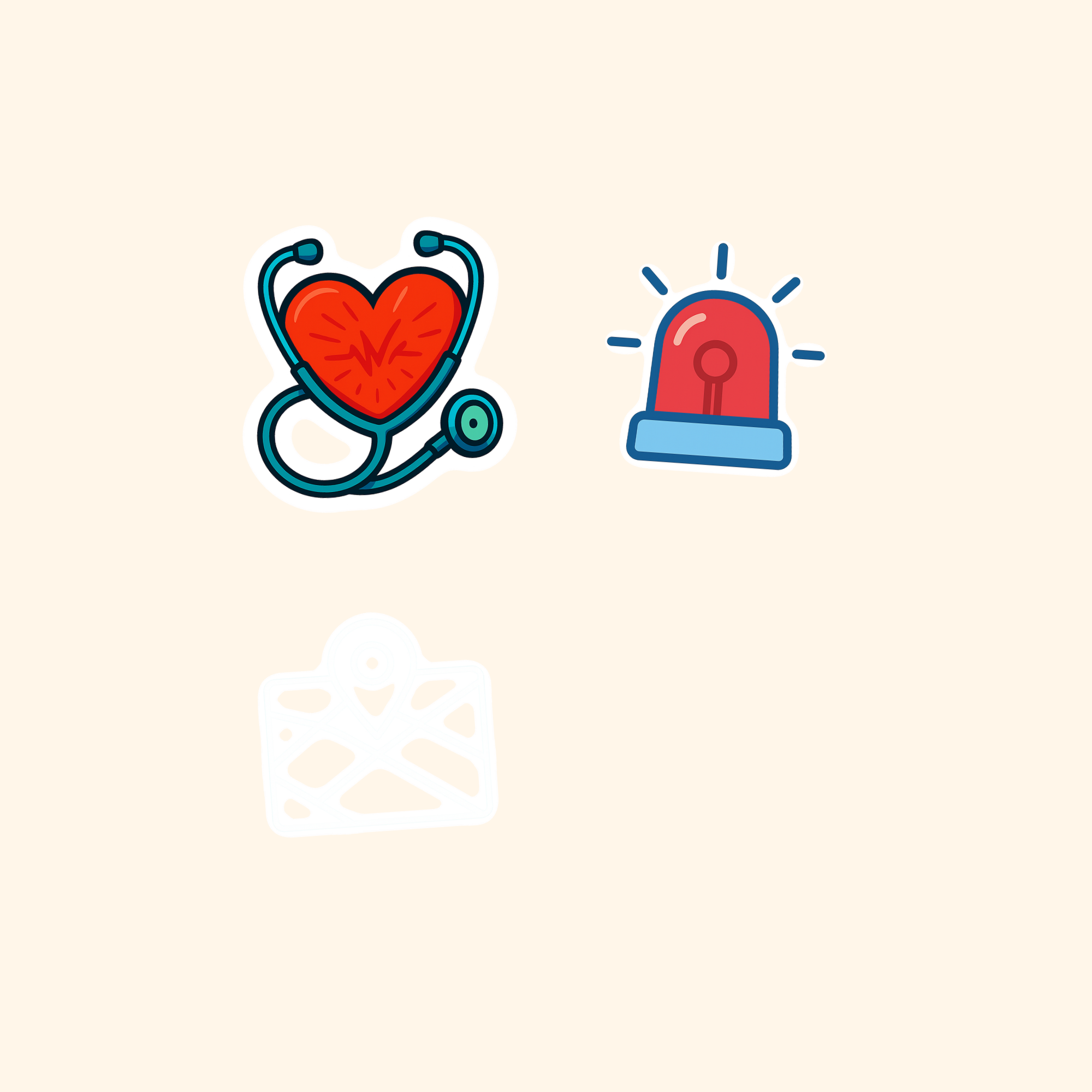 First Responders Mini Sticker Pack (3-Pack) — all stickers included