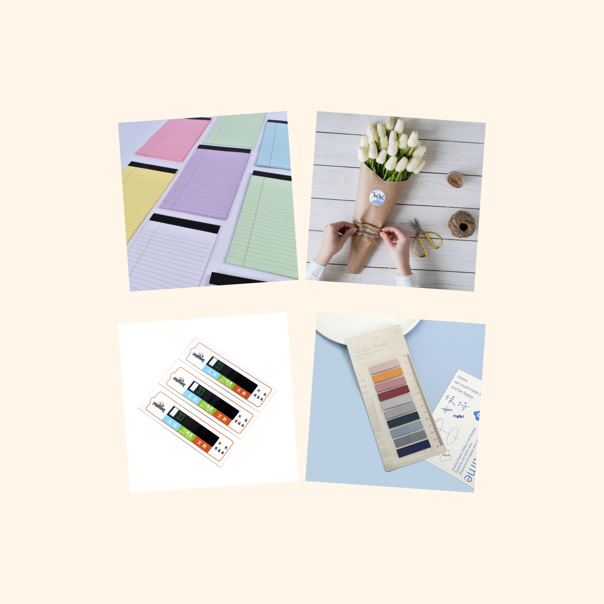 Sticky Notes & Labels Sticker Quad Pack (4-Pack) — all stickers included