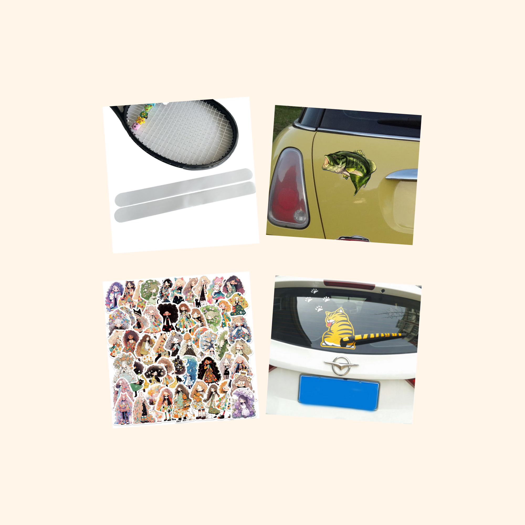 Vehicles Sticker Quad Pack (4-Pack) — all stickers included