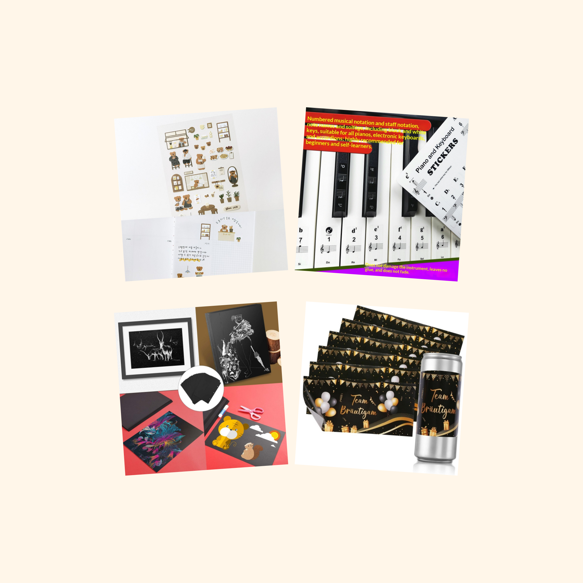 Travel Sticker Quad Pack (4-Pack) — all stickers included