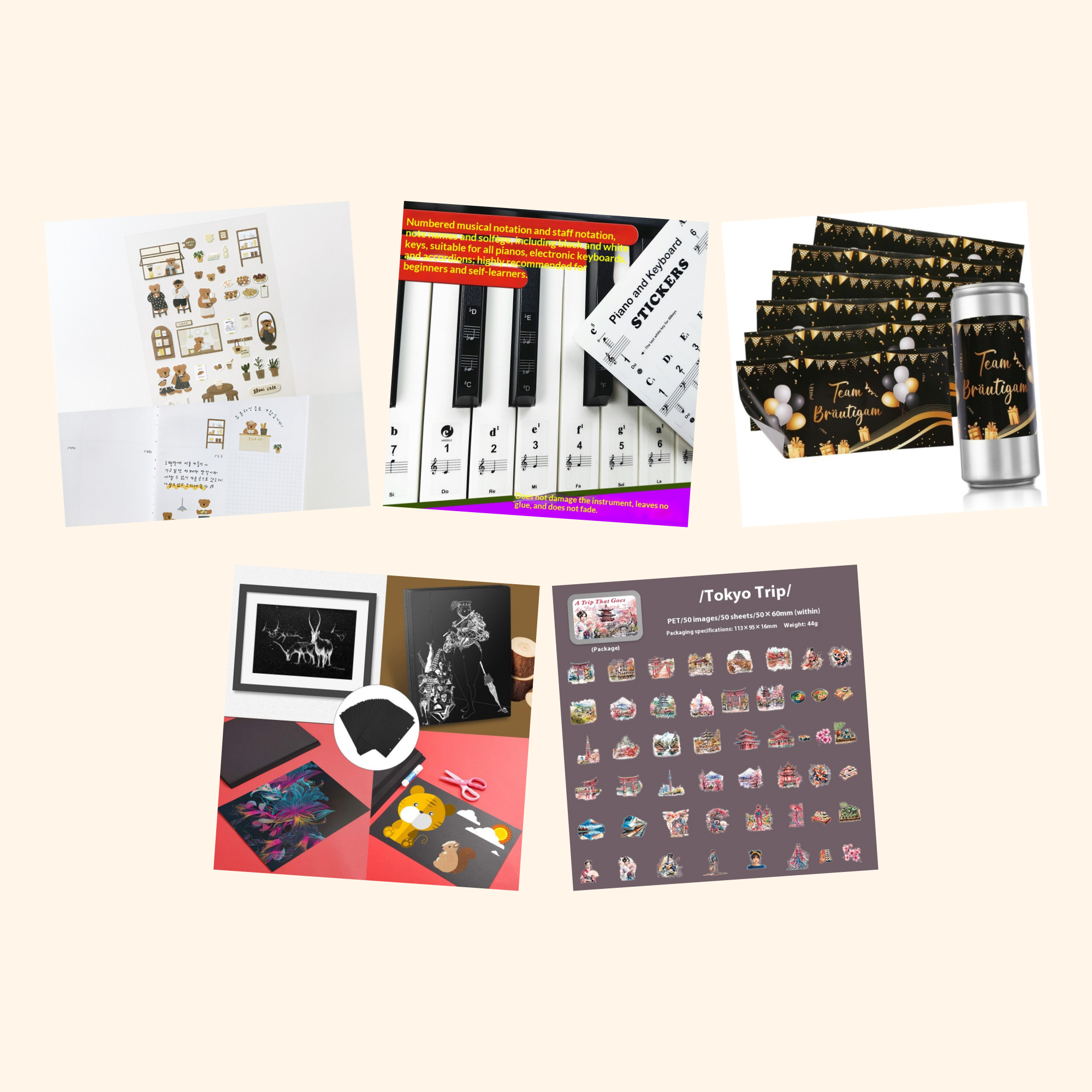 Travel Sticker Pack (5-Pack) — all stickers included in the pack