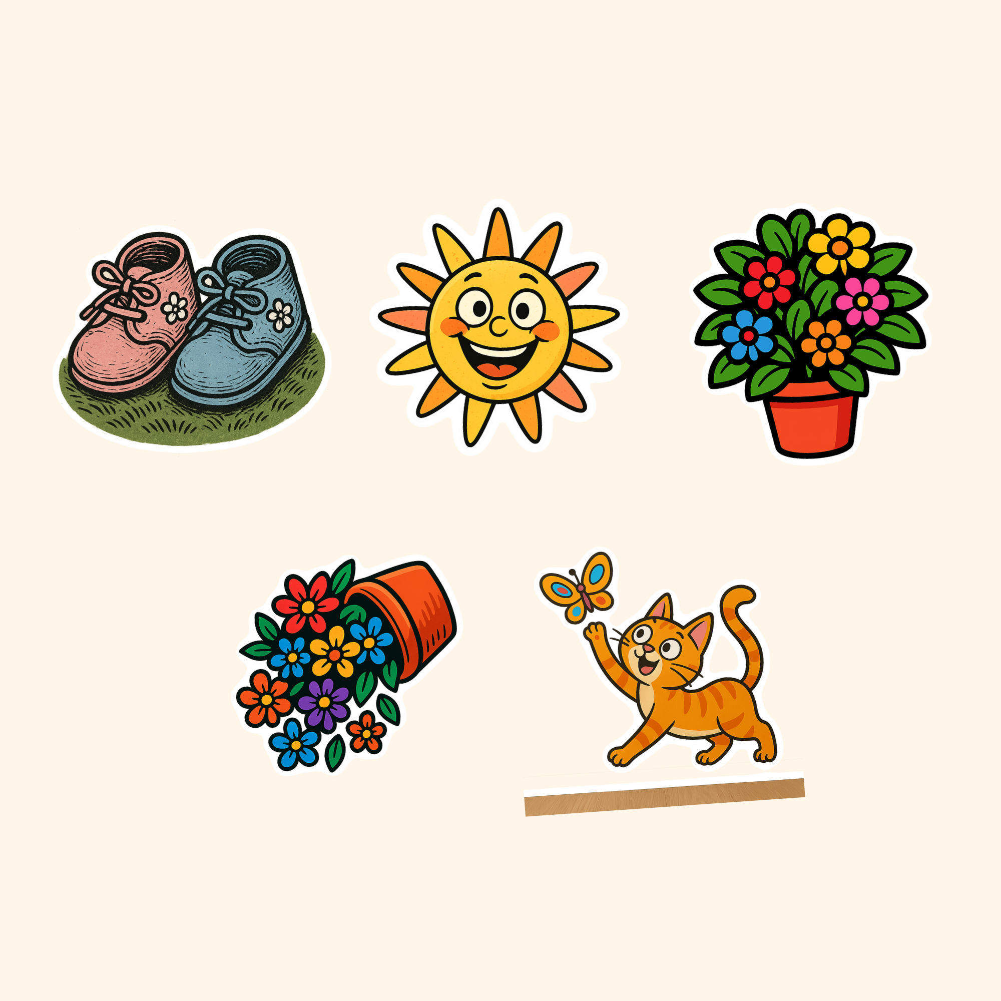 Wall Decals & Decor Sticker Pack (5-Pack) — all stickers included in the pack
