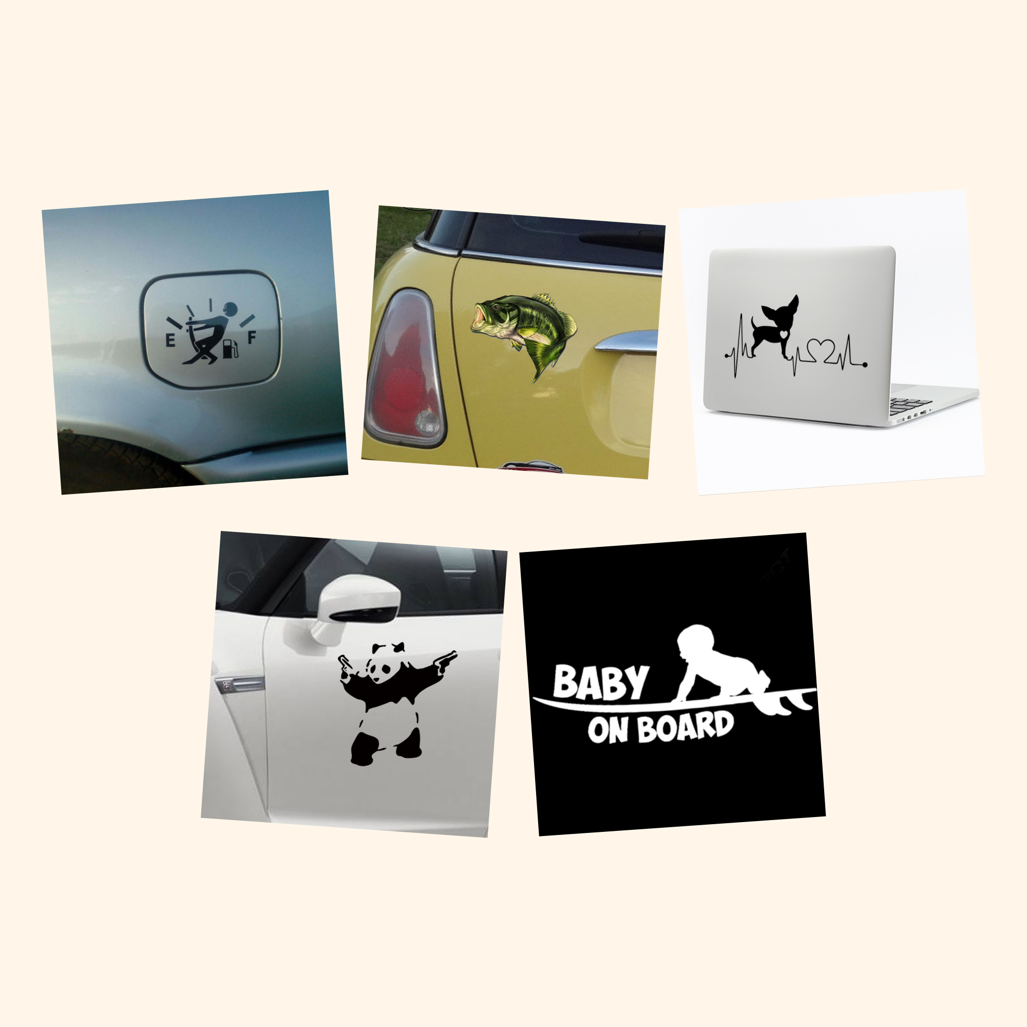 Vehicle Safety And Fun Sticker Pack — all stickers included in the pack