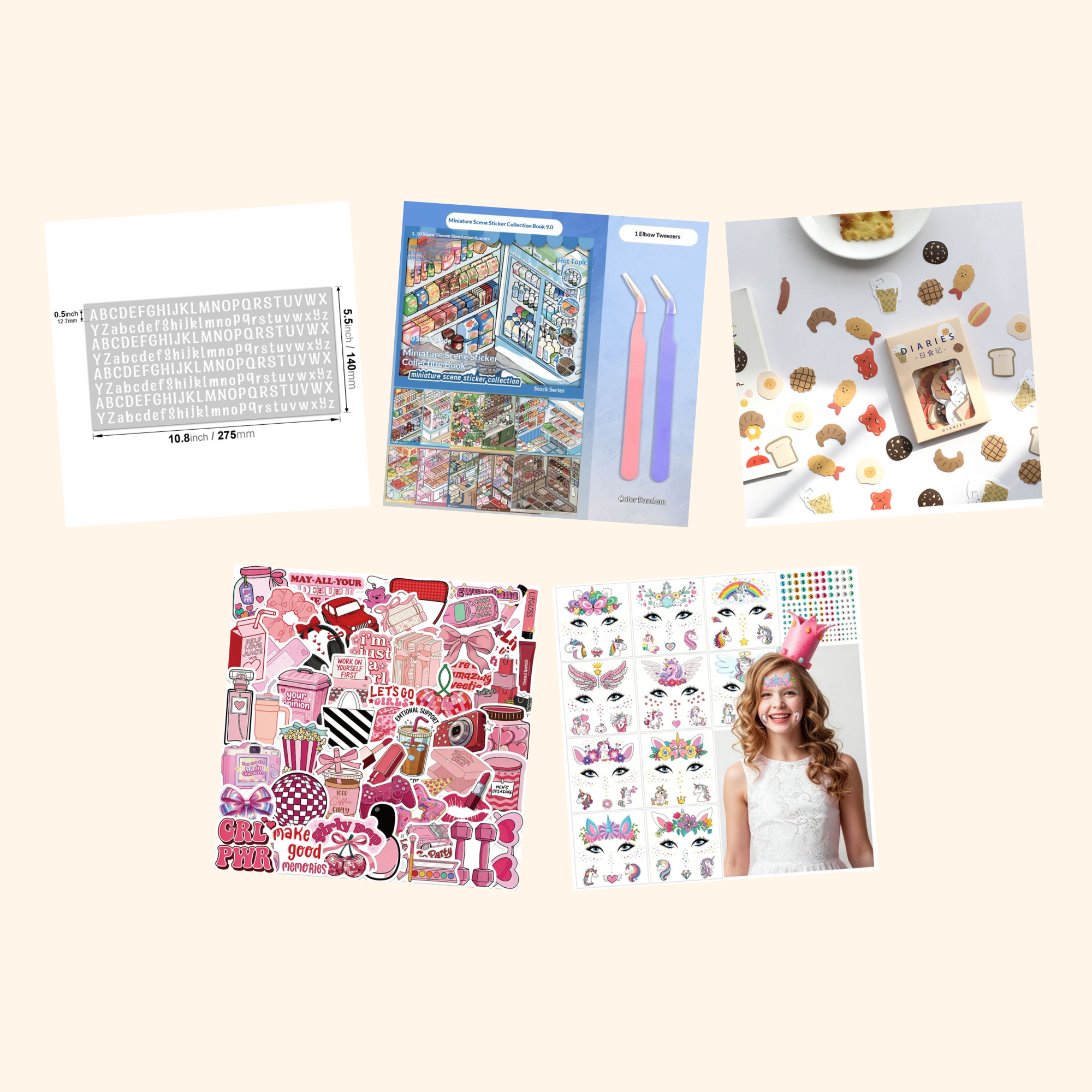 Hobbies Sticker Pack (5-Pack) — all stickers included in the pack