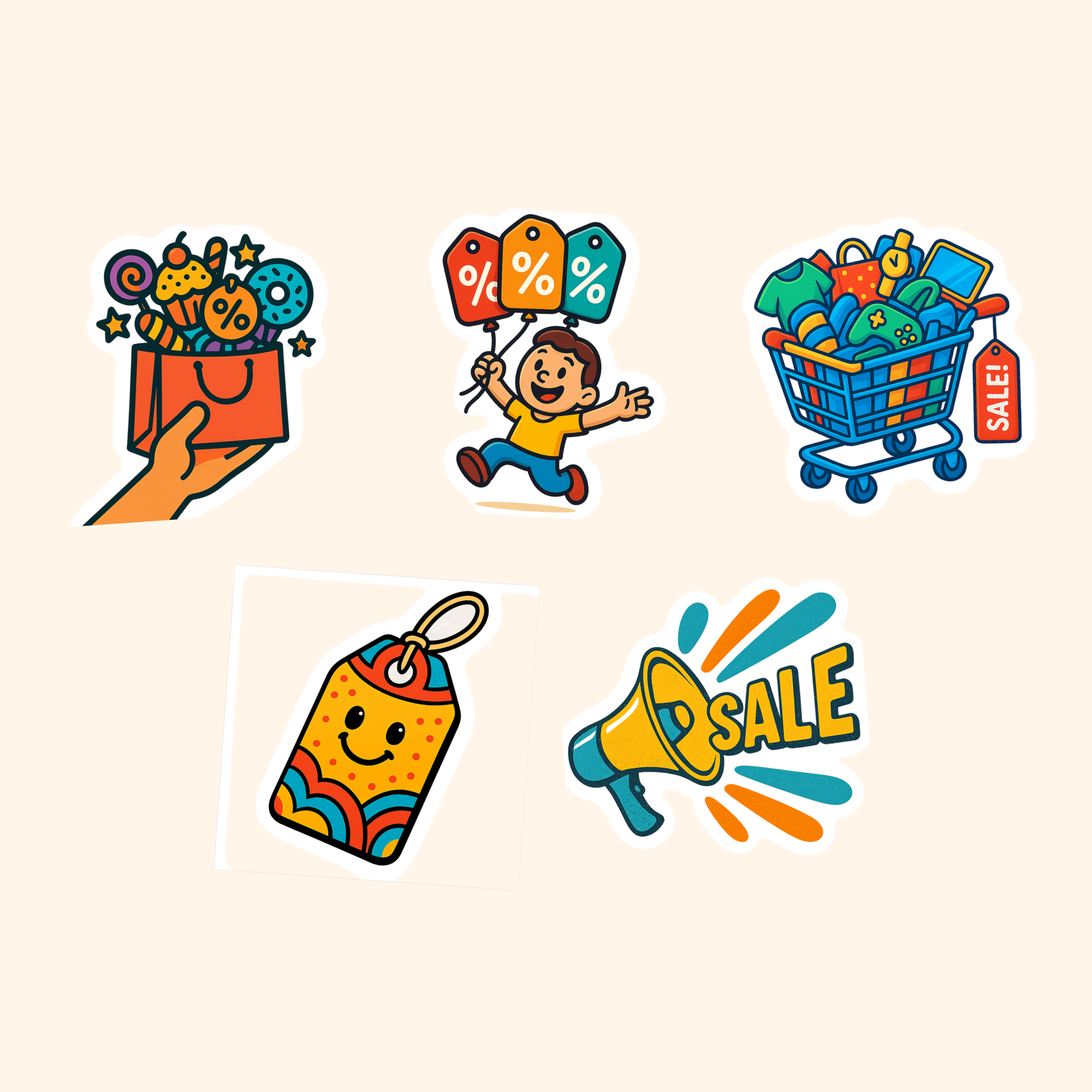 Sticker Packs Sticker Pack (5-Pack) — all stickers included in the pack