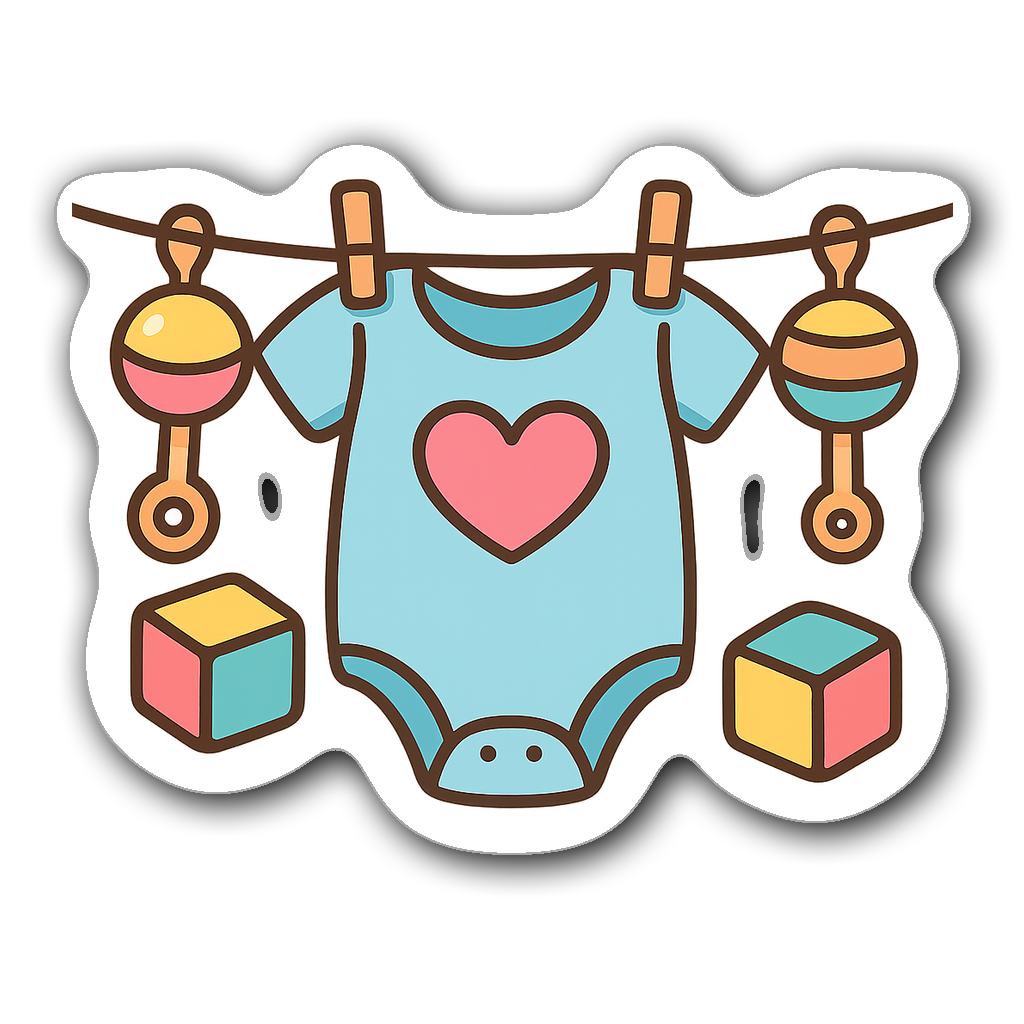 Baby & Gender Reveal Sticker #MGQ3ZH