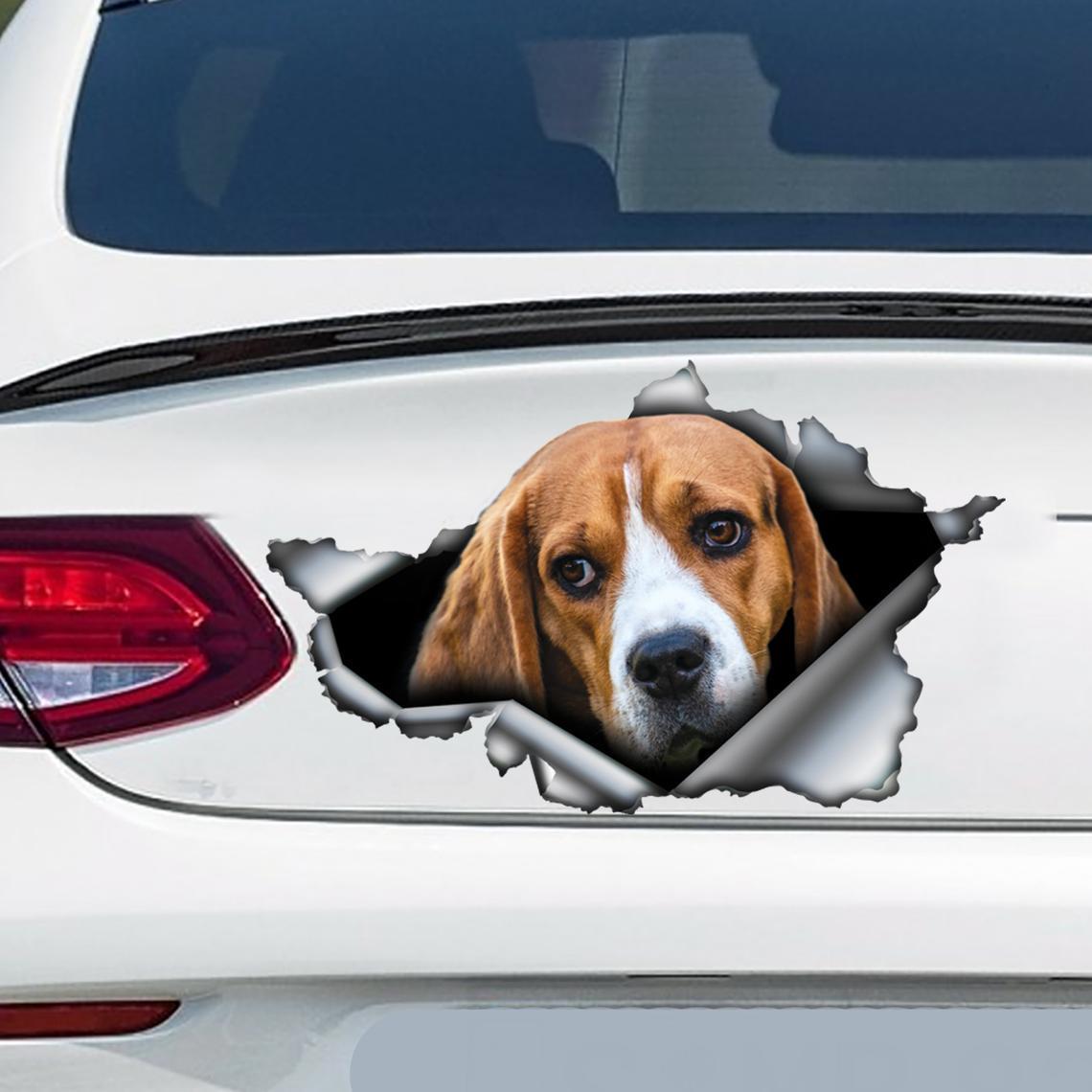 Car Tail Pet Pattern Sticker featuring a playful design