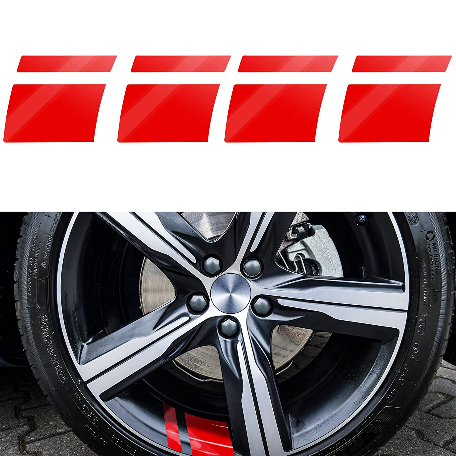 Reflective bumper line decorative stickers in various colors