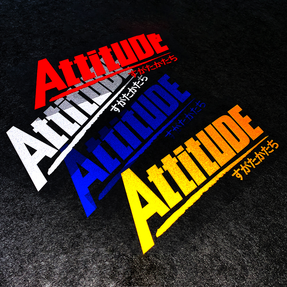 JDM reflective car attitude sticker in various colors