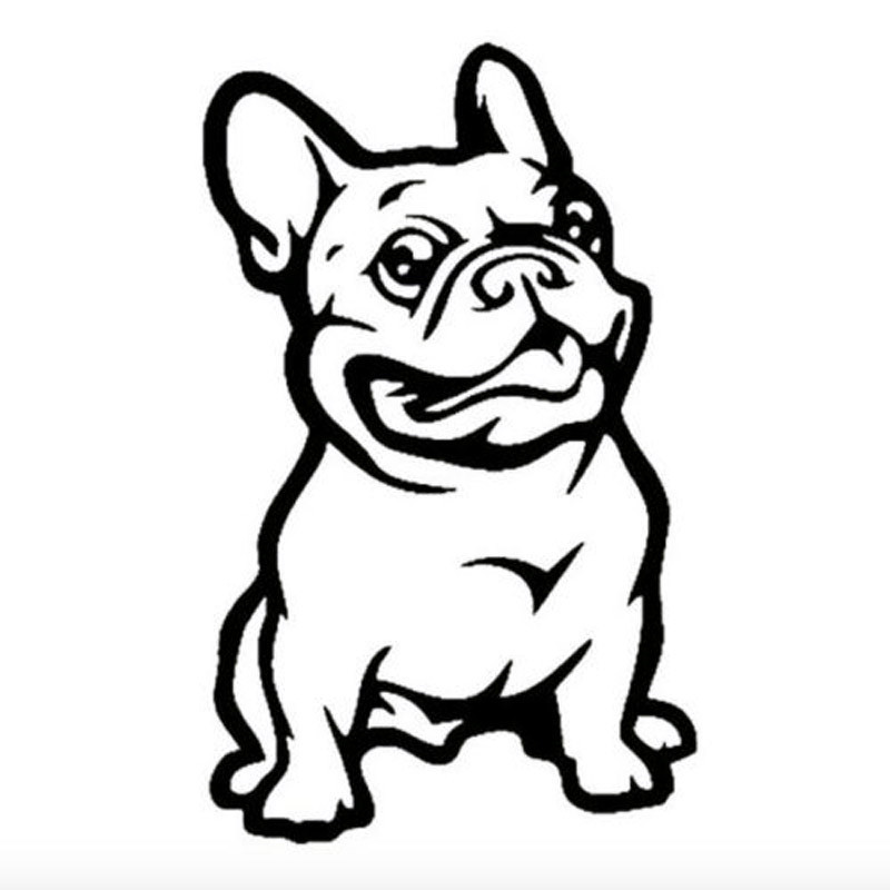 Bulldog design reflective car sticker