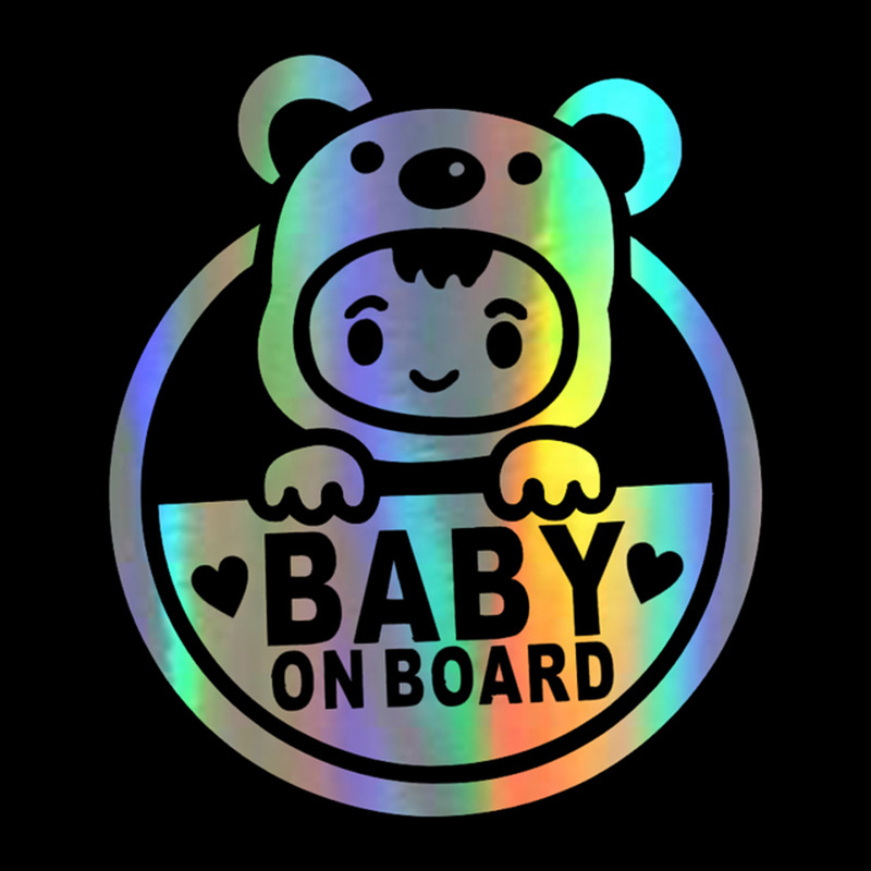 Colorful laser reflective car window sticker design