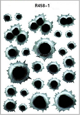 Realistic bullet hole design car vinyl sticker