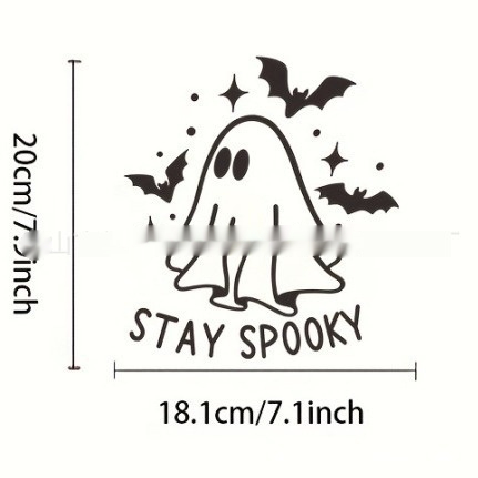 Halloween Ghost Bat car body sticker in various colors