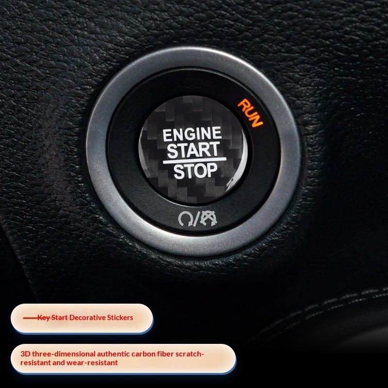 Dodge Challenger carbon fiber ignition modification decal