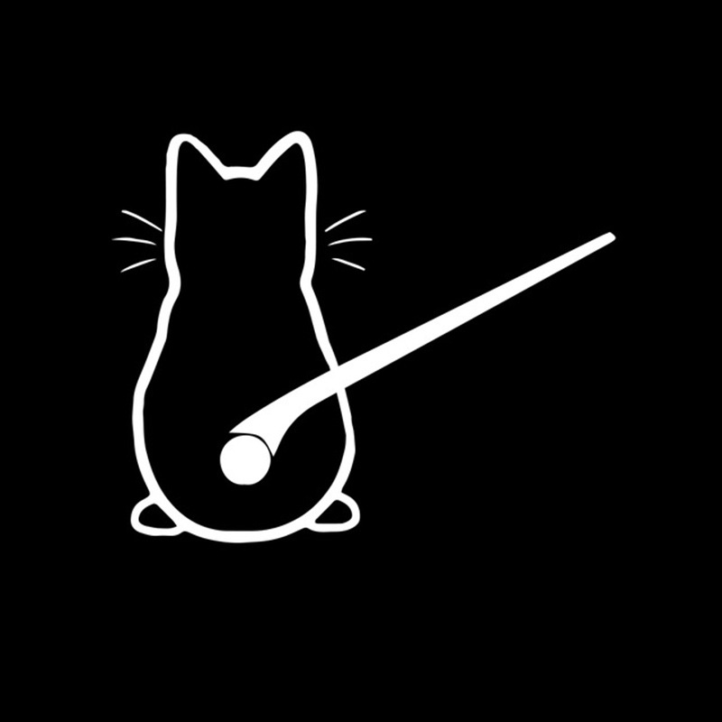 Love heart electrocardiogram music cartoon cat car sticker
