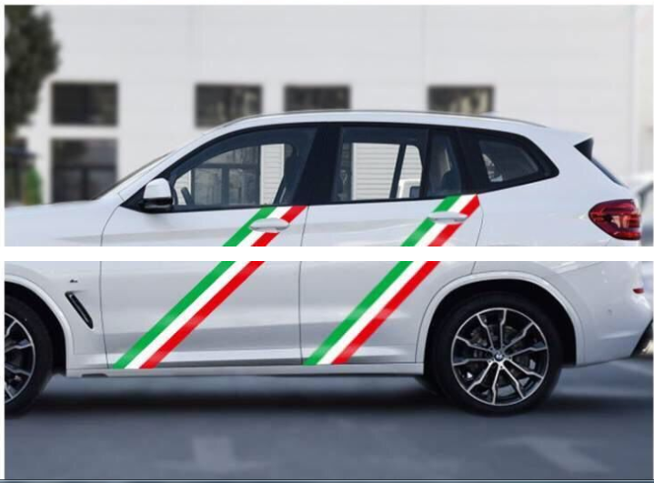 Three colors car hood decal sticker roll