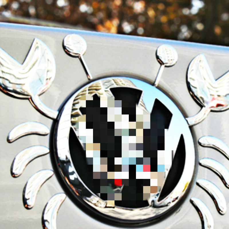 Funny crab design car sticker made from white PVC