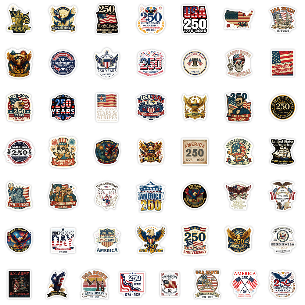 250th Anniversary Waterproof Decorative Graffiti Sticker