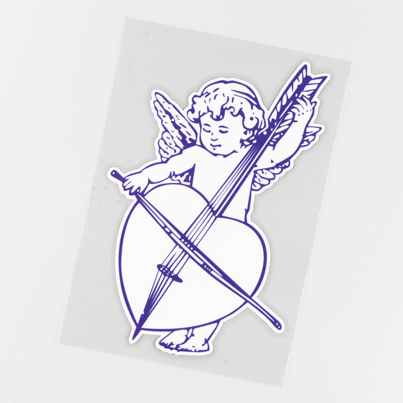 Christian angel playing the cello vinyl sticker