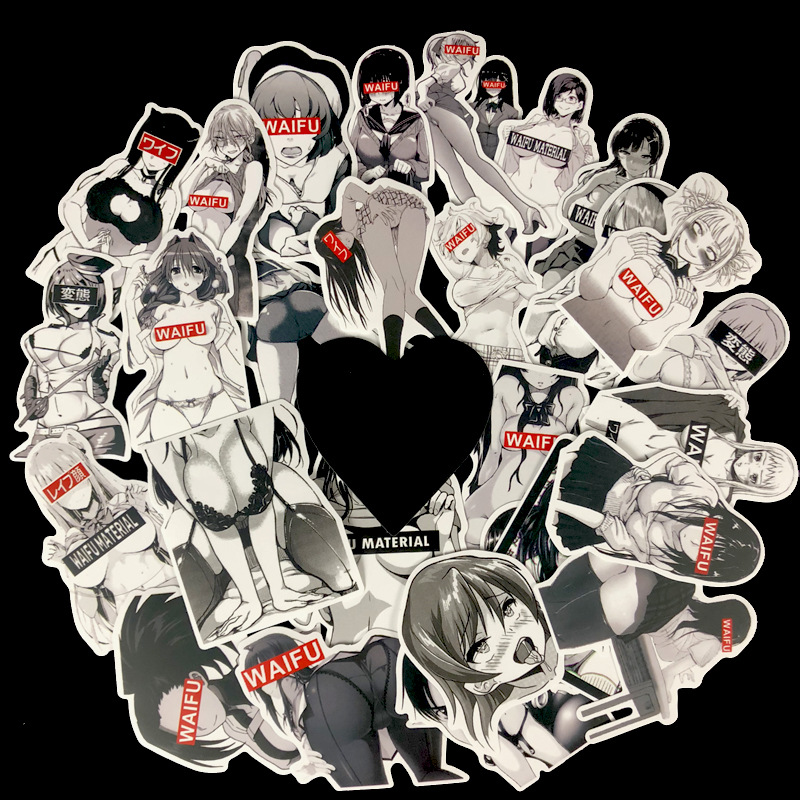 Collection of Japanese beauty-themed vinyl stickers
