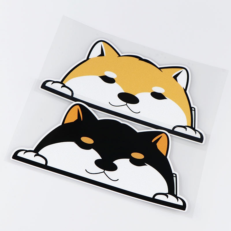 Cartoon dog peeping sticker for car windows
