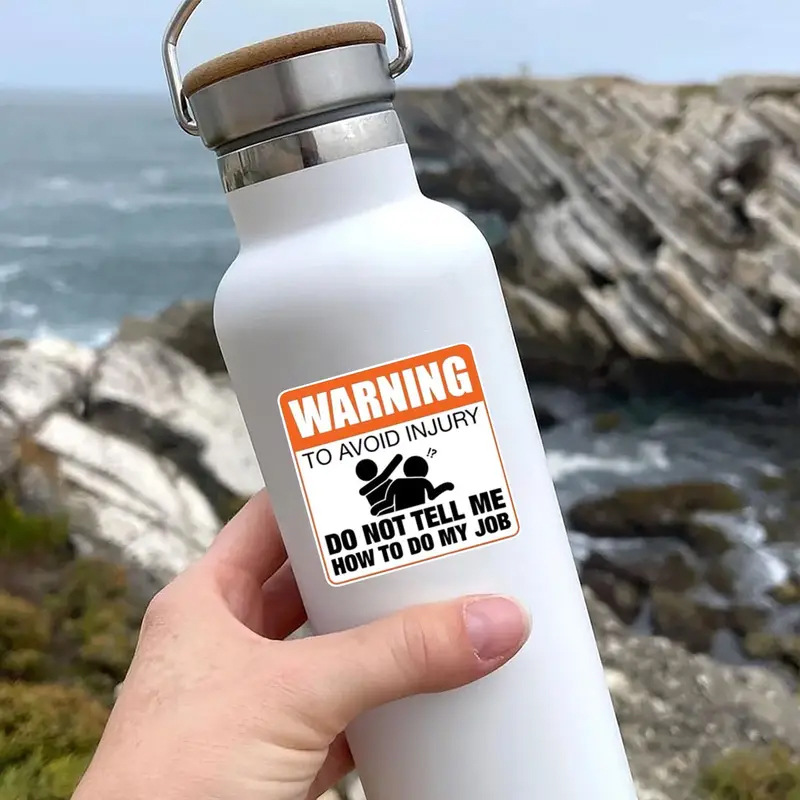 Creative warning decal for cars, durable and waterproof