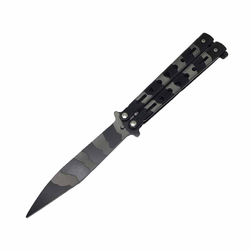 Funny butterfly knife design car sticker
