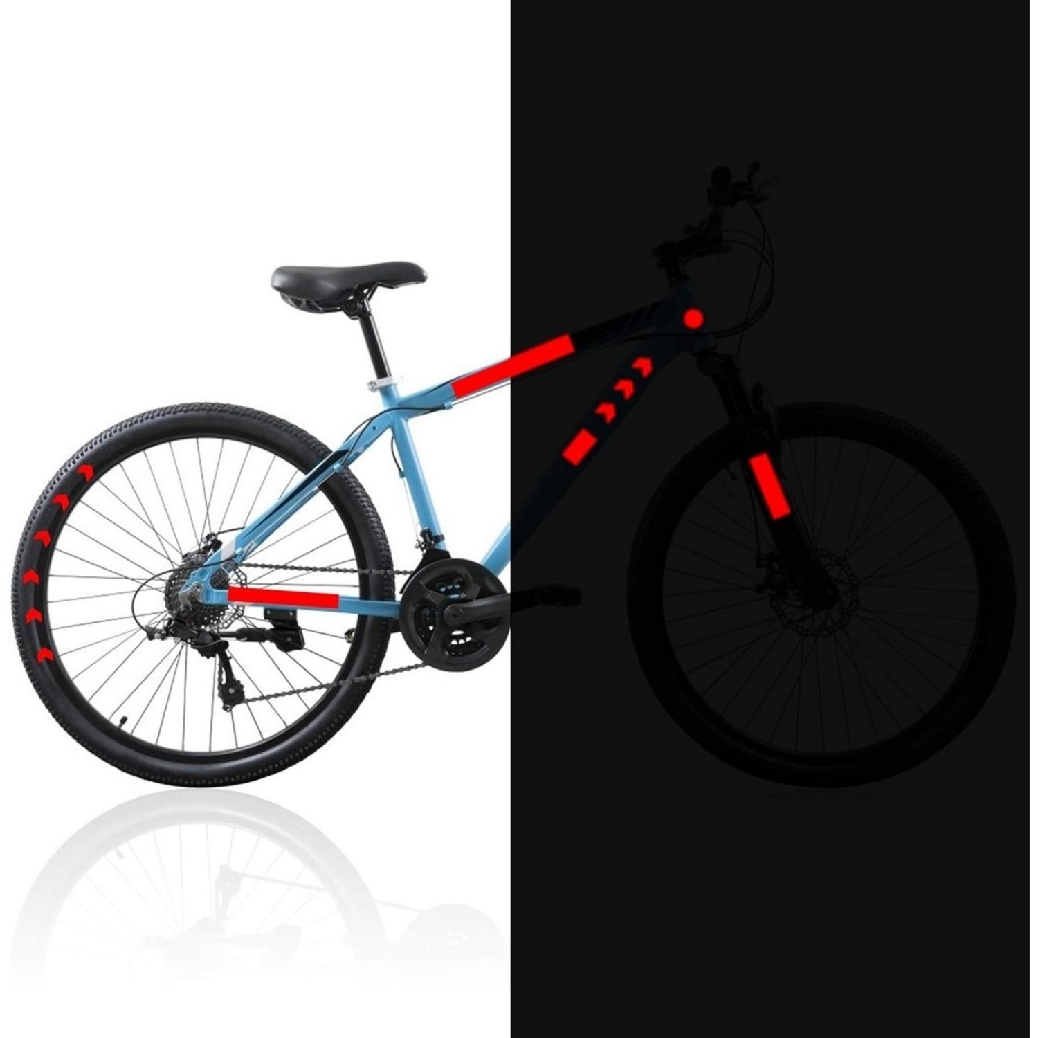 Highly reflective safety stickers for bicycles and helmets