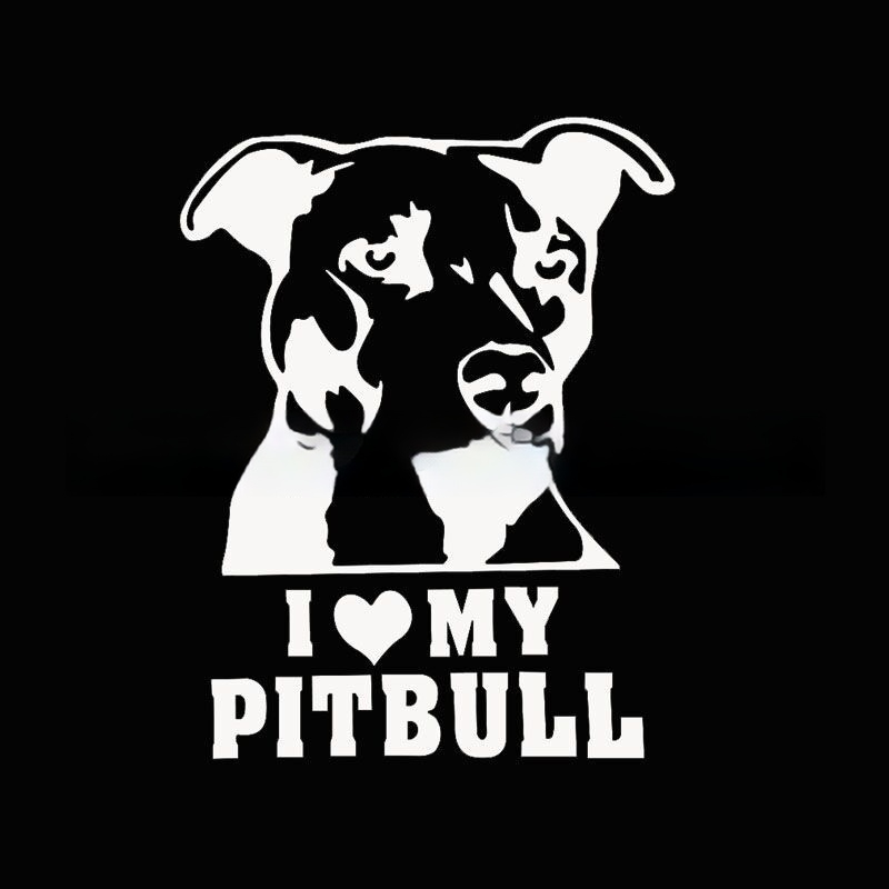Reflective sticker with a Bulldog and heart design