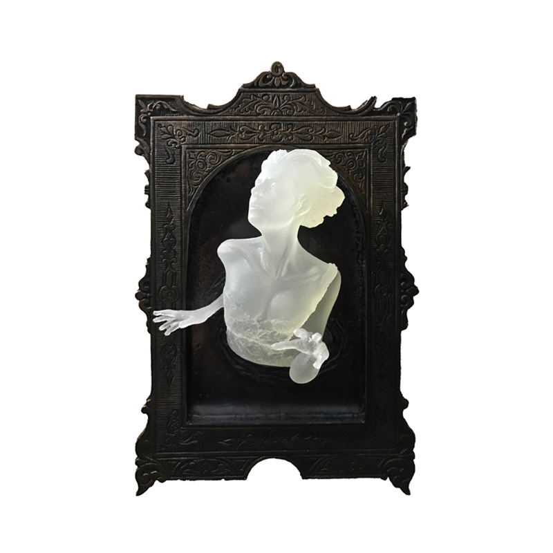 Glow-in-the-dark ghost wall decal design