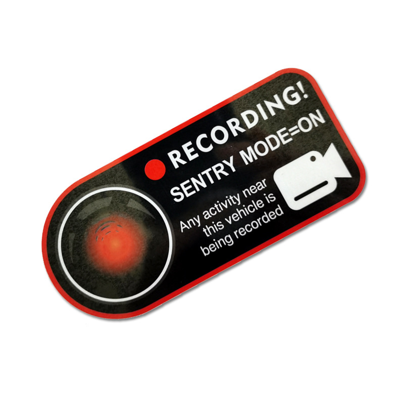 Tesla Sentry Mode Warning Sticker design