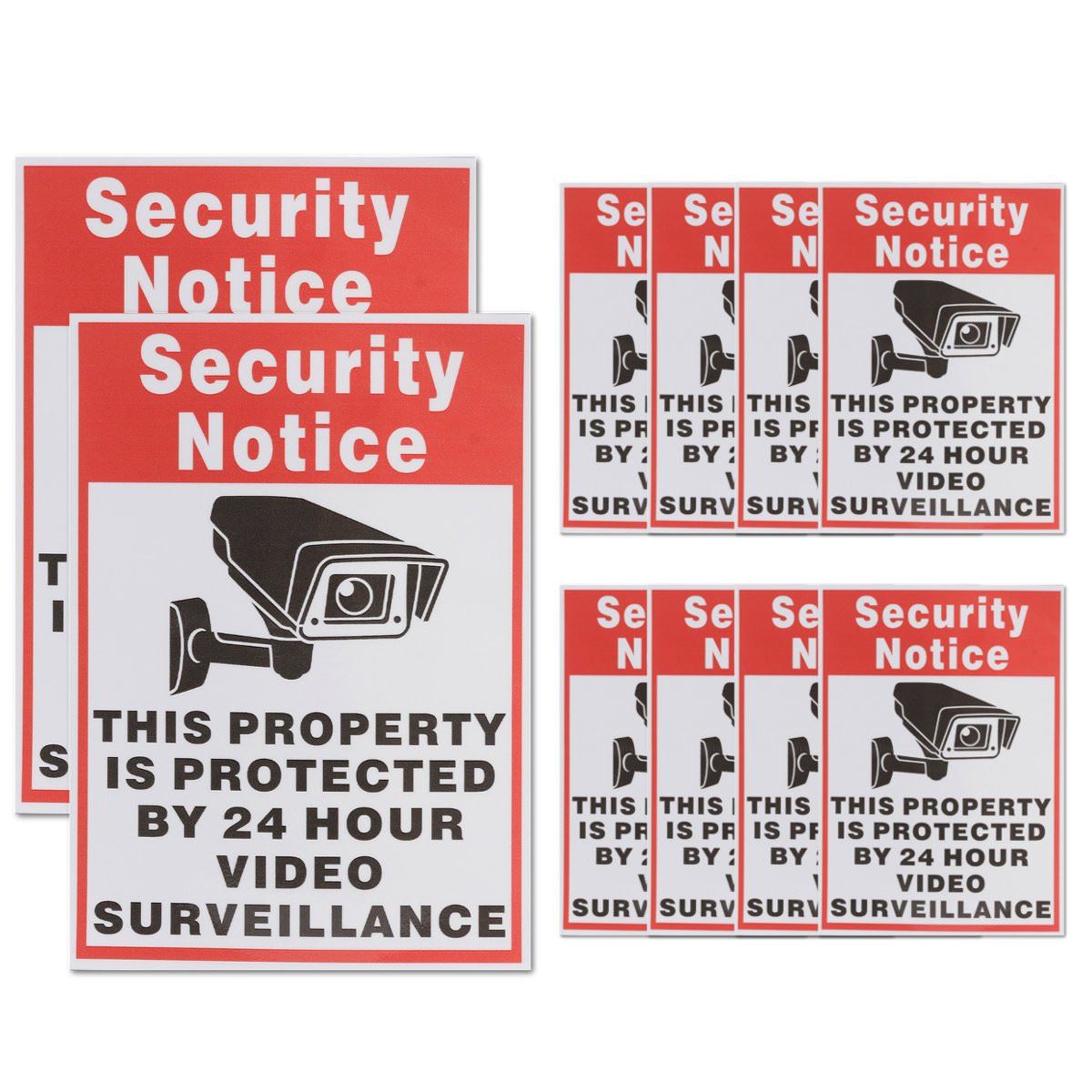 Security notice sticker decal with camera logo