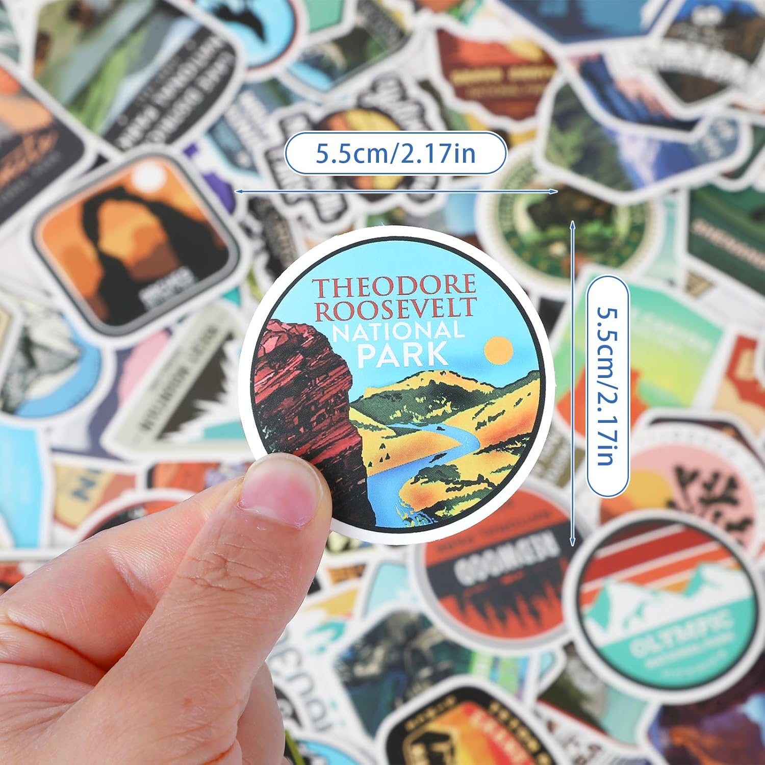 National Parks themed vinyl sticker set with diverse designs