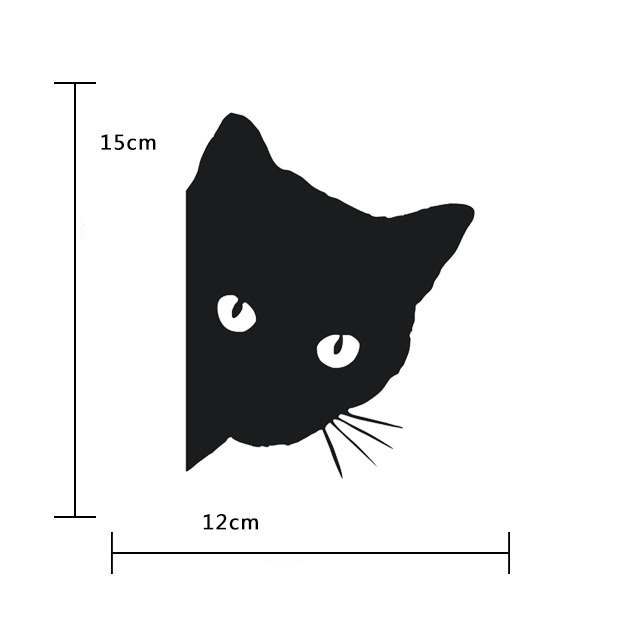 Reflective sticker featuring a playful cat personality design.