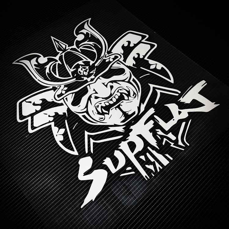 Japanese Black Samurai Car Sticker for vehicles