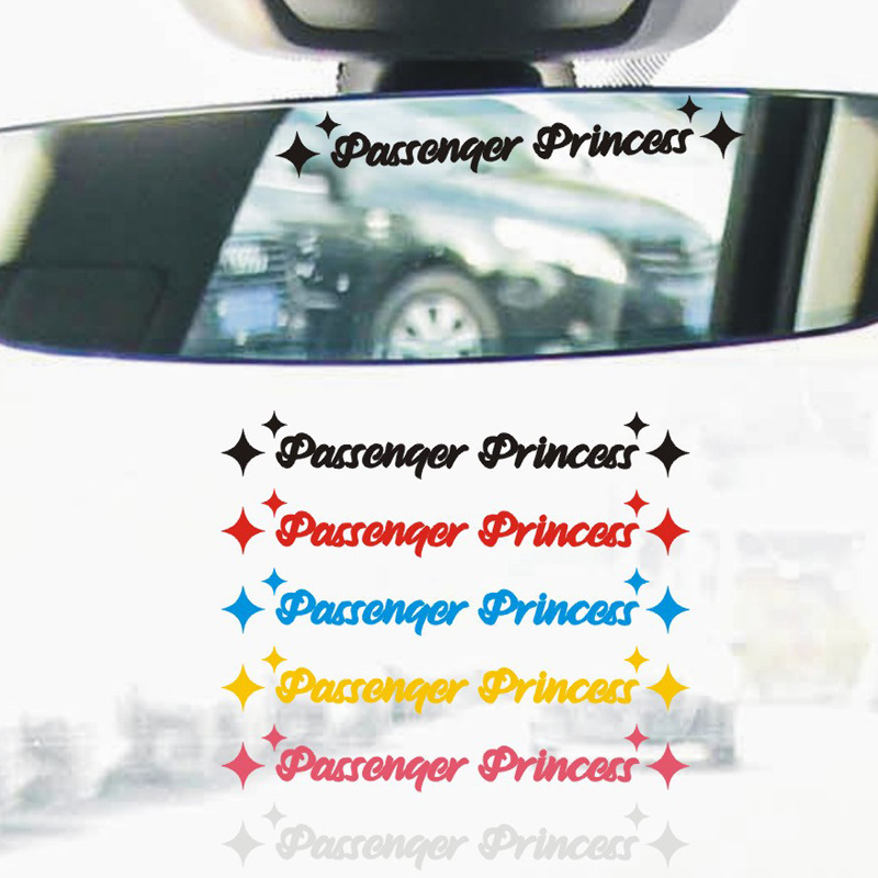 Reflective Passenger Princess Car Sticker in various colors