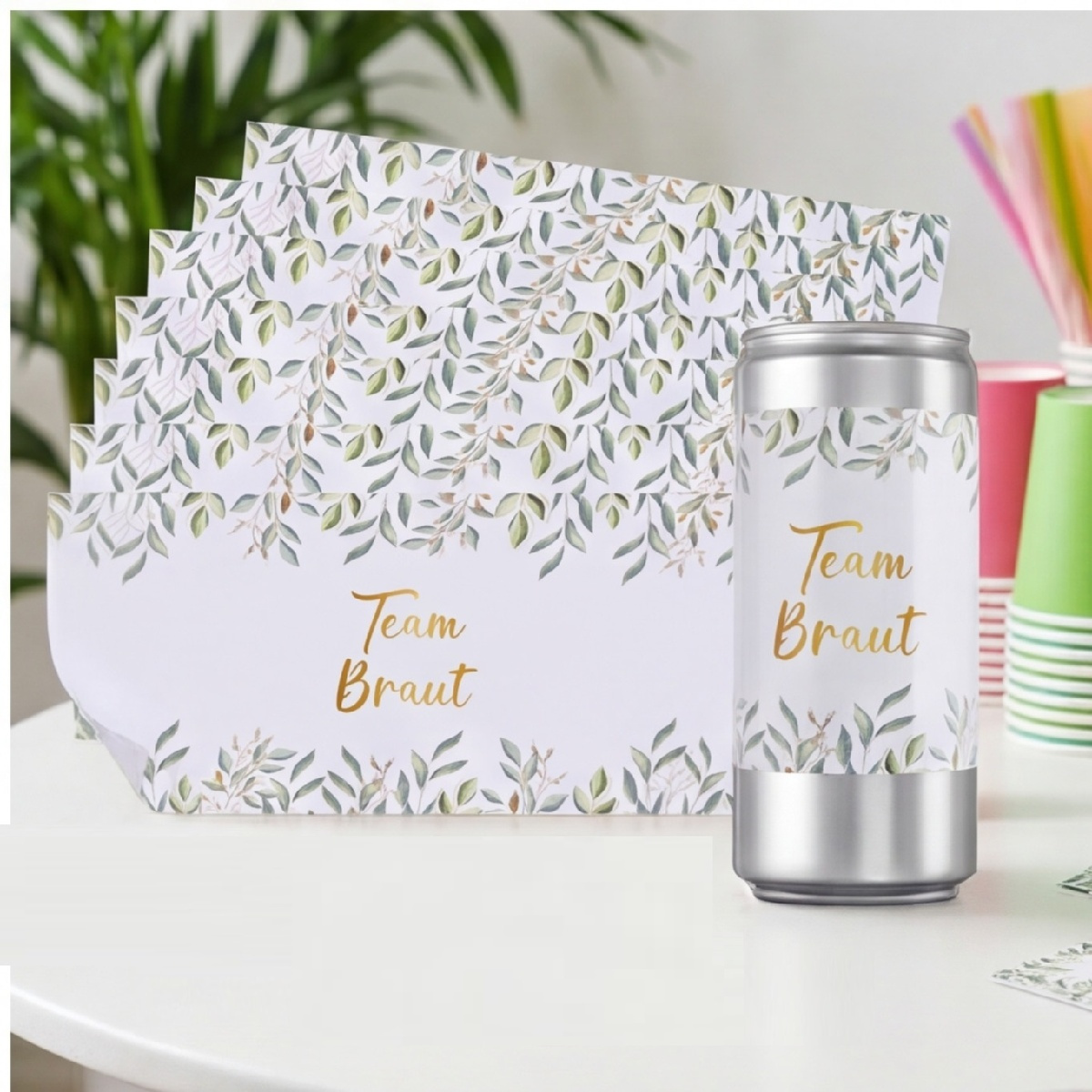 Funny white stickers for bachelorette party decor