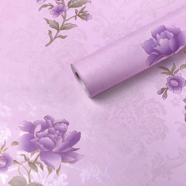 Vintage floral design wall sticker with vibrant colors