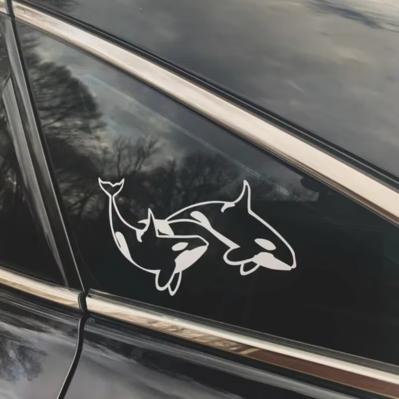 Orca Car Window And Rear Bumper Decorative Sticker