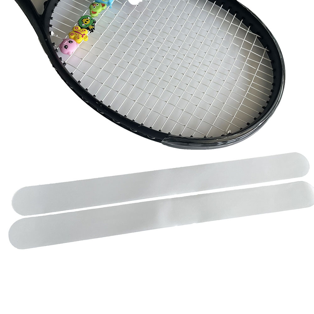 Transparent TPU sticker designed for tennis racket head protection